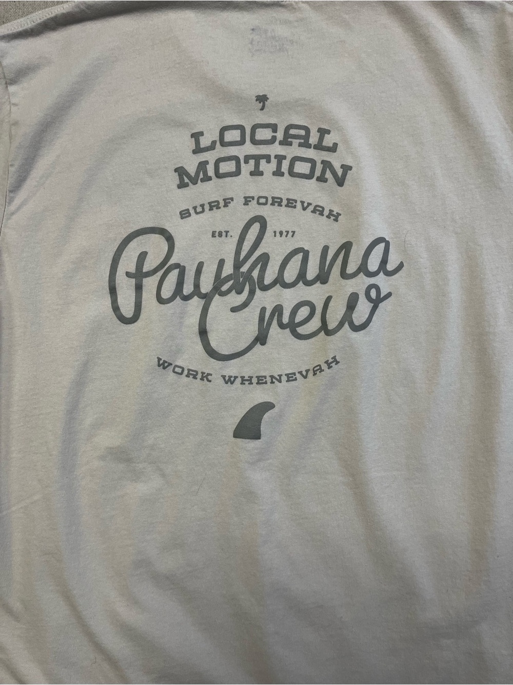 Local Motion Hawaii Graphic T Shirt Men’s Large Beige Surf Skate Tee - Picture 8 of 8